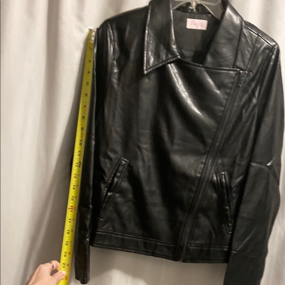 NWOT Pink Lily Faux Leather Jacket - Picture 8 of 9